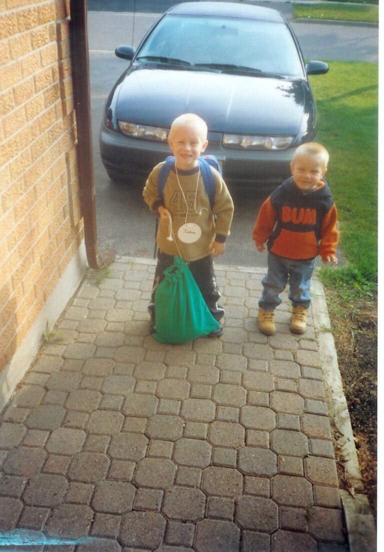 Joshua off to Senior Kindergarten